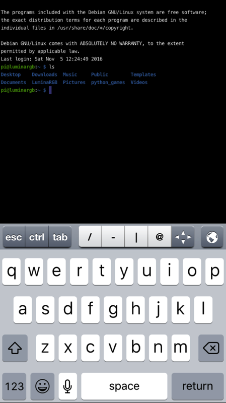 SSH into Raspberry Pi on iPhone
